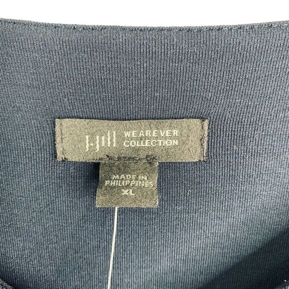 J Jill Navy V Neck Long Sleeve T-Shirt Shift Dress Womens Size XL NWT $99 - Picture 2 of 9